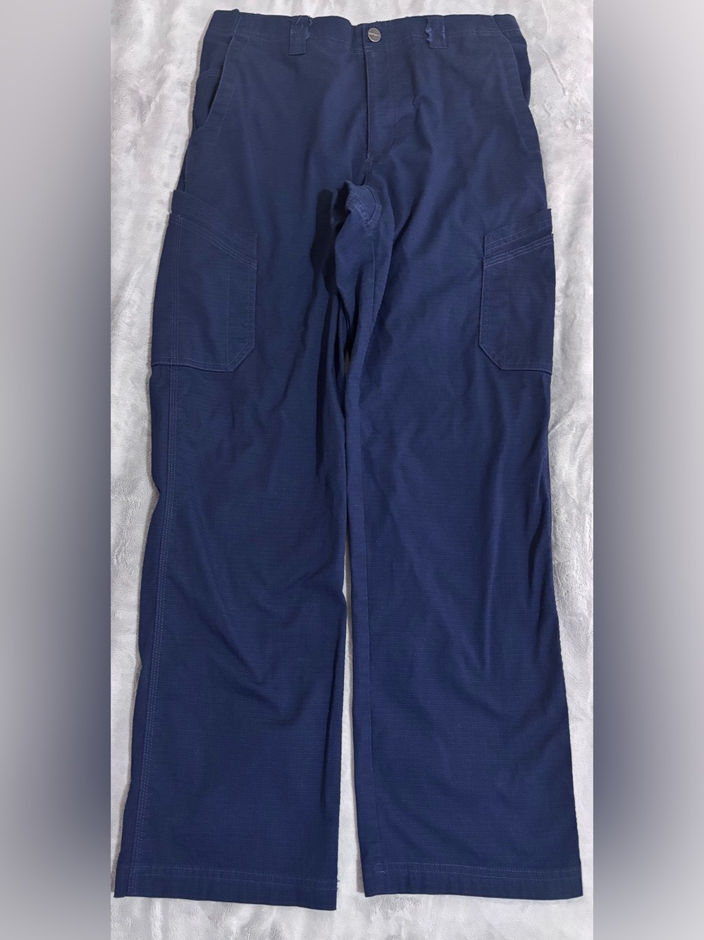 Carhartt Force Navy Blue Ripstop Cargo Pants Elastic Waist Men's M / 34x29 Scrub